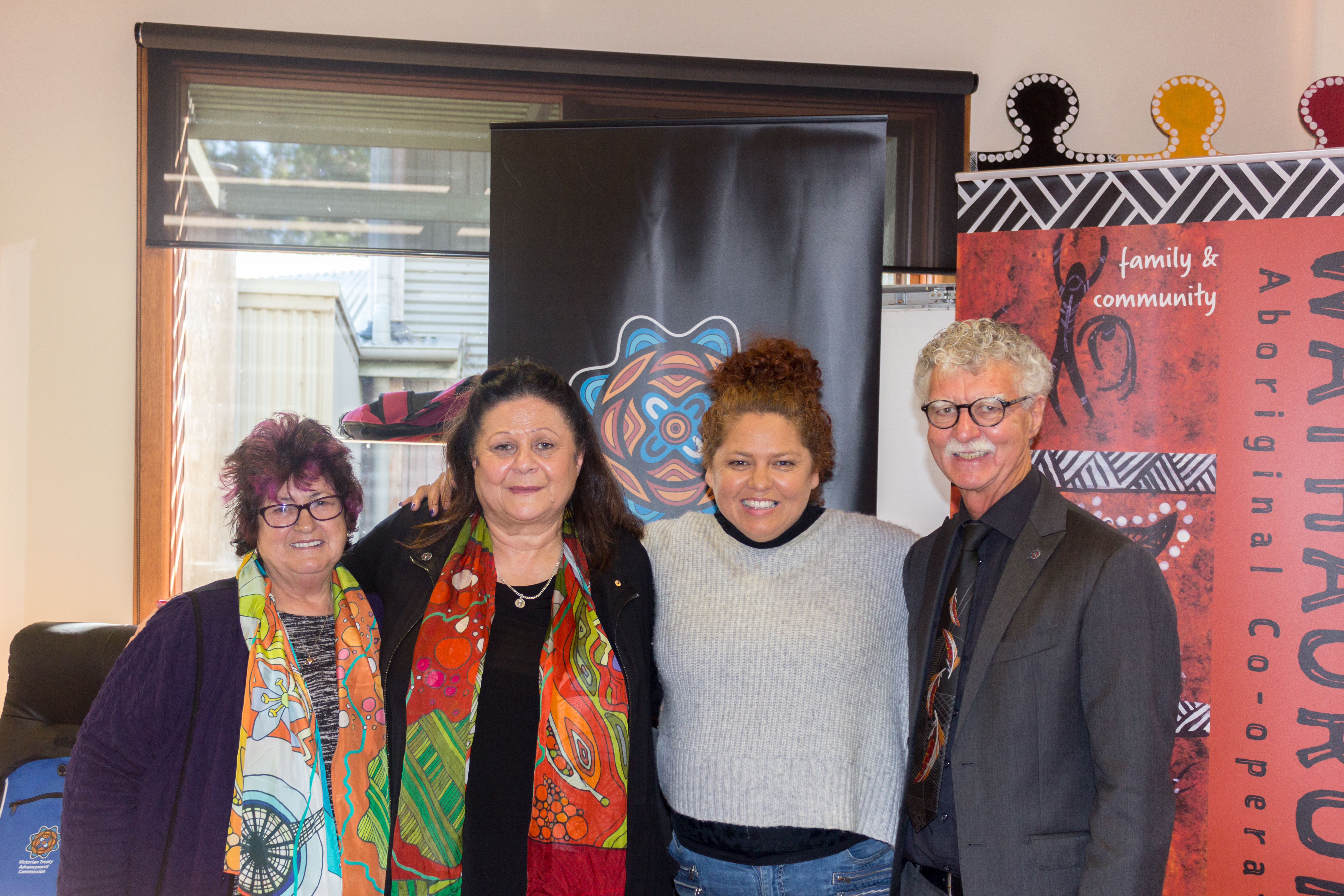 Commissioner Jill Gallagher with people from the Wauthurong Aboriginal Co-op