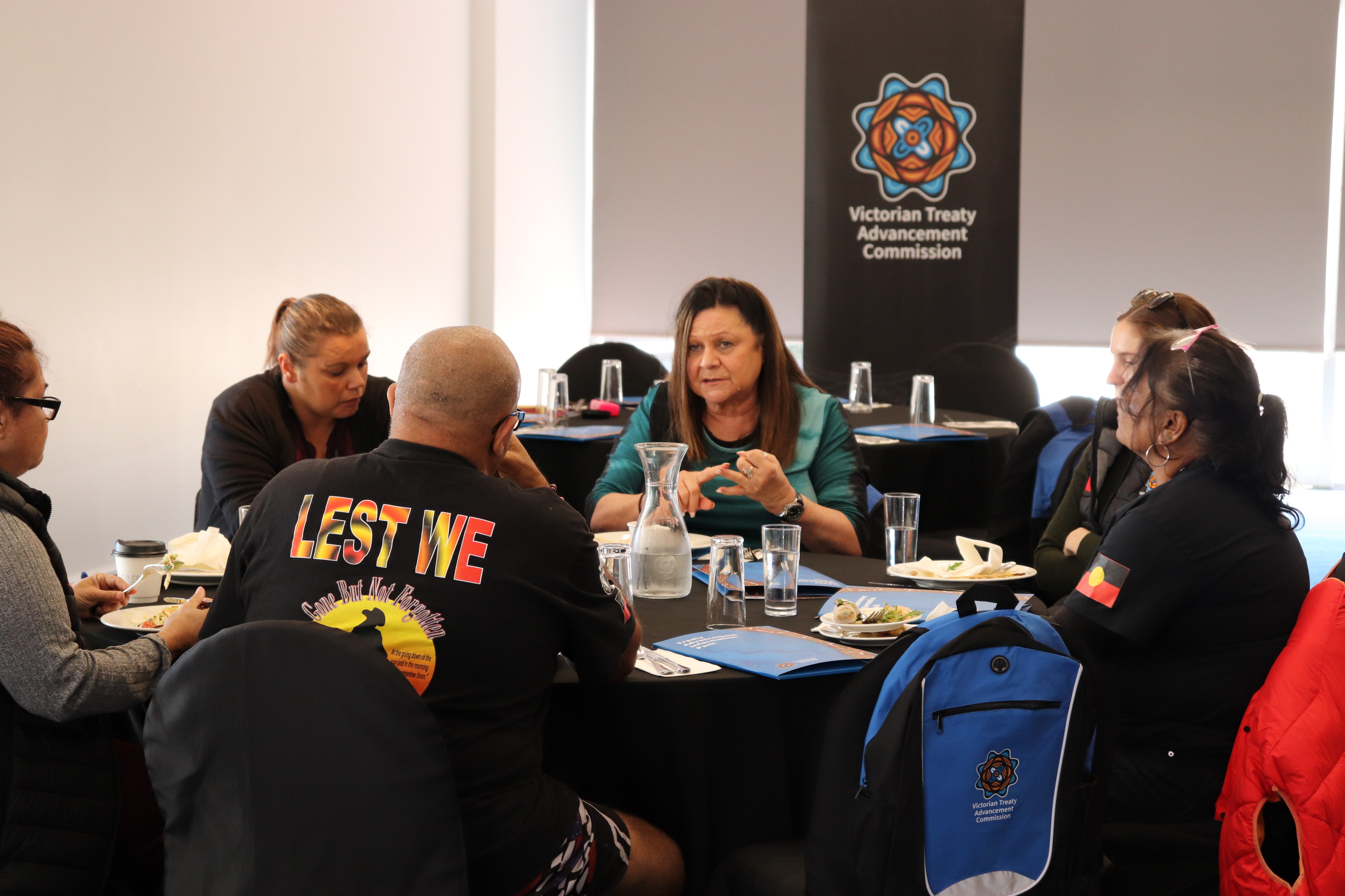 People at a Treaty Advancement Commission meeting in Gippsland